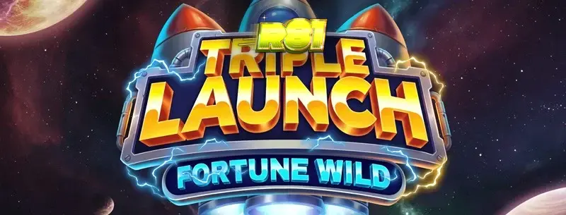 Interface do slot Triple Launch Fortune Wild com destaque para os três tipos de Wilds